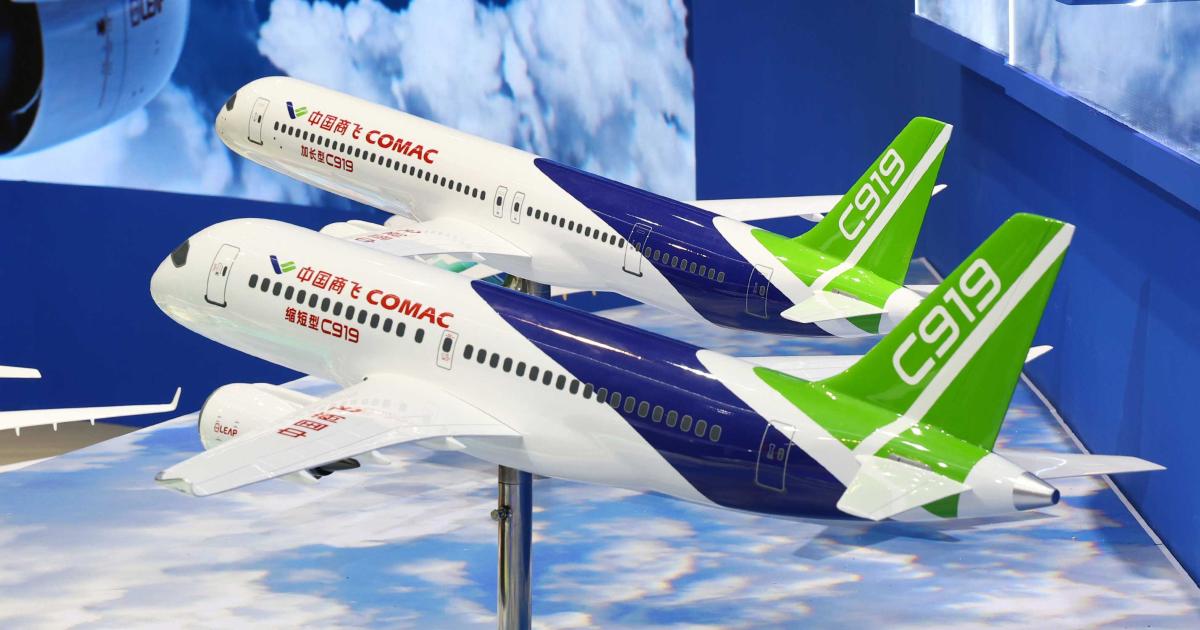 Comac Lands Orders for Short-body C919 and Firefighting ARJ21 