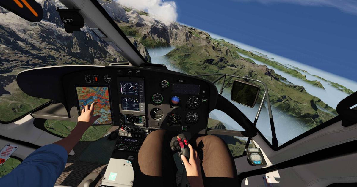 This VR helicopter simulator you would like to have at home