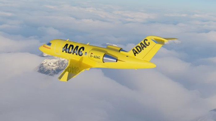 Rendering of a Challenger 650 for ADAC (Image: Bombardier)