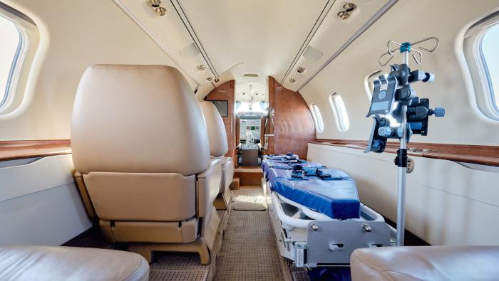 Learjet 60 AirCare 1 air ambulance interior (Photo: AirCare1)