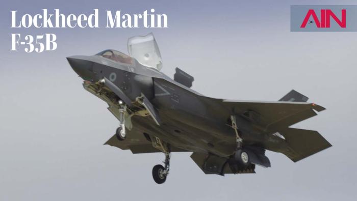 Lockheed Martin F-35B landing
