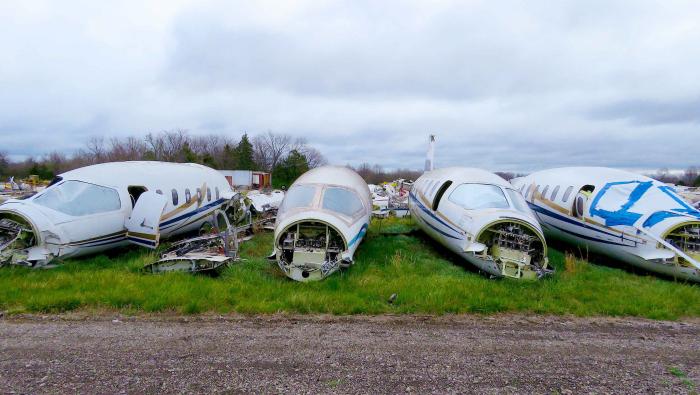 remnants fo Avantair fleet at Dobson