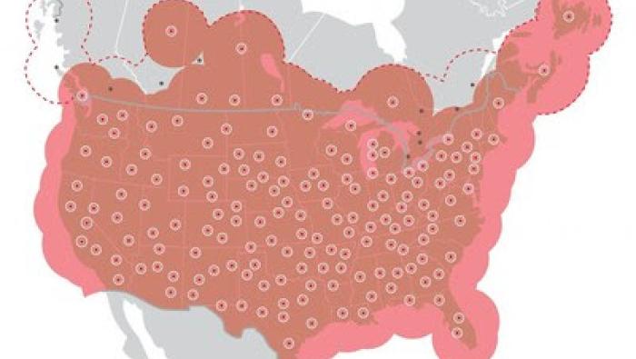 Gogo Business Aviation coverage map