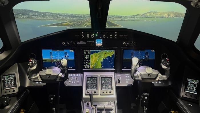 TRU Simulation Longitude business jet flight simulator