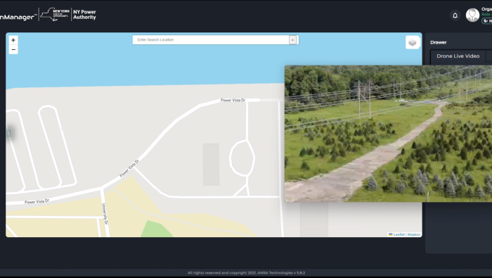 Anra Technologies' Mission Manager system for drone inspections of power lines