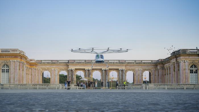 Volocopter eVTOL at the palace of Versailles