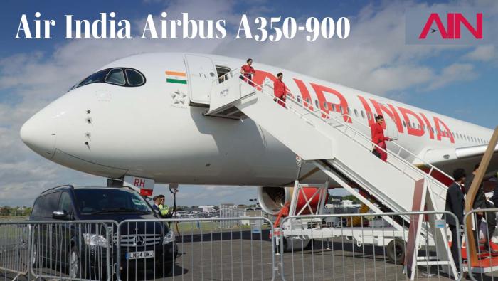 Air India A350-900 airliner on the ground