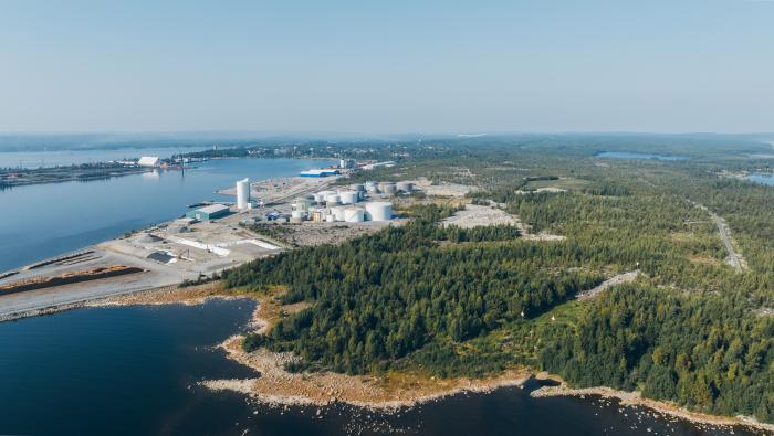 Skellefteå Harbor in Sweden