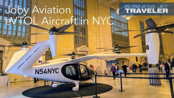 Joby Aviation eVTOL mockup at Grand Central Terminal in NYC