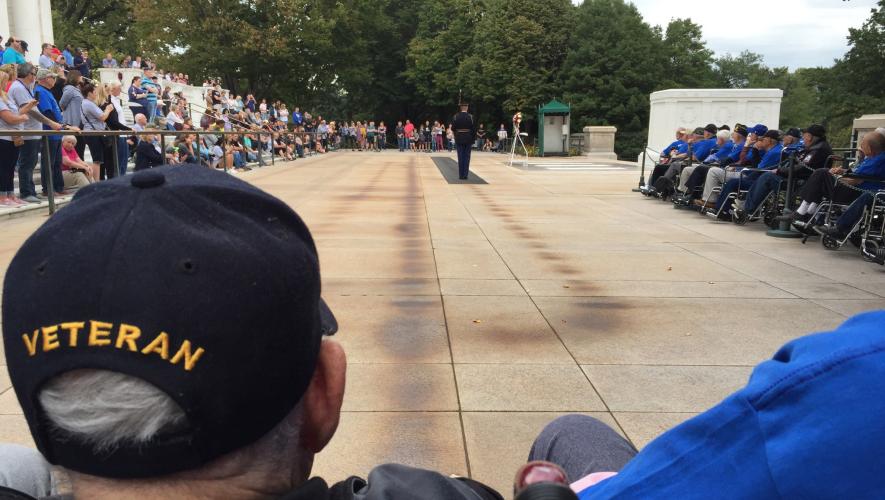 Veterans at the Tomb of the Unknown Soldier in Arlington National Cemetery