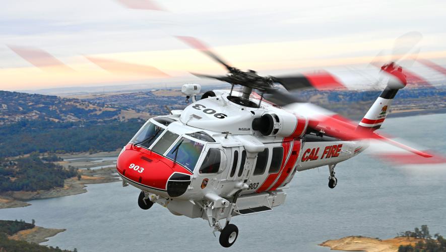 CalFire Sikorsky Firehawk helicopter