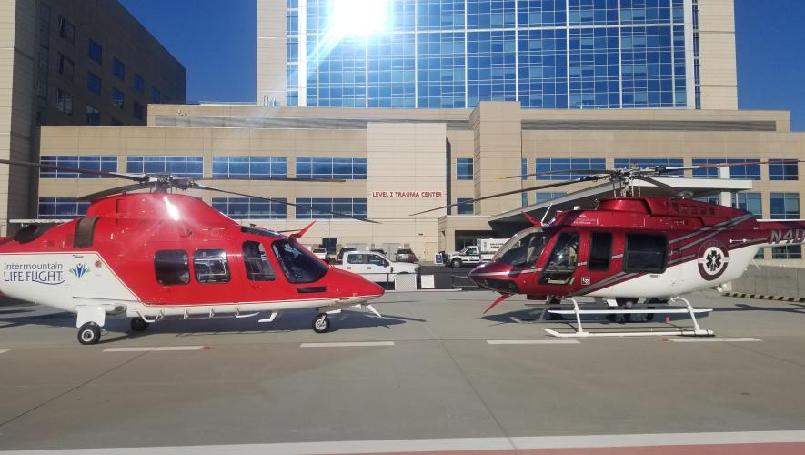 Intermountain Health System's air ambulance helicopters.