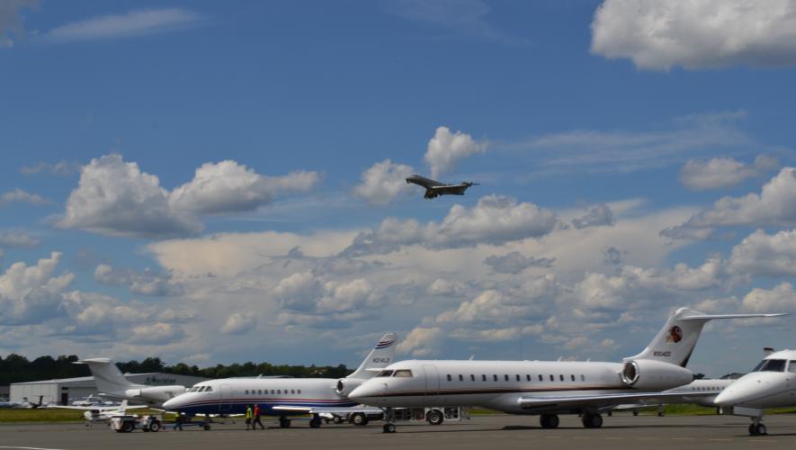 Business aircraft at Teterboro Airport