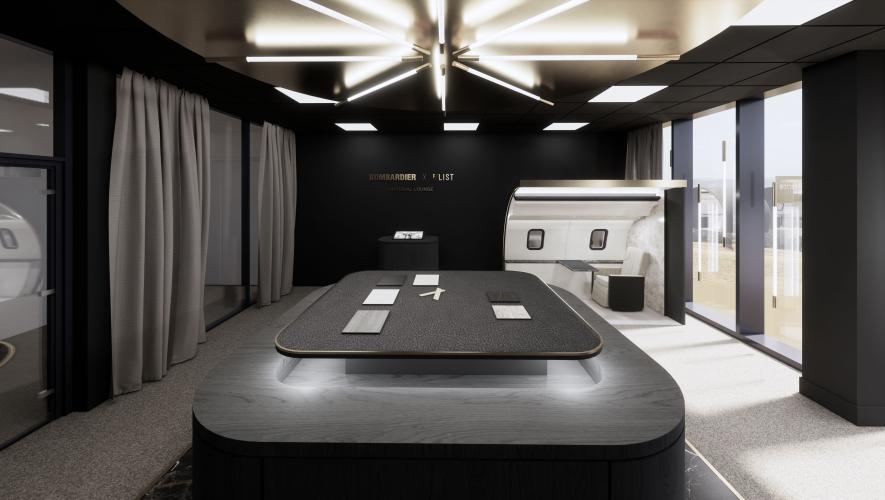 Bombardier and F/List's new Material Lounge at London Biggin Hill Airport