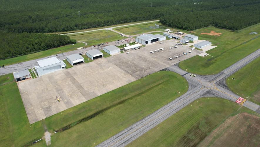 Aerial photo of Southern Sky FBO at KPQL