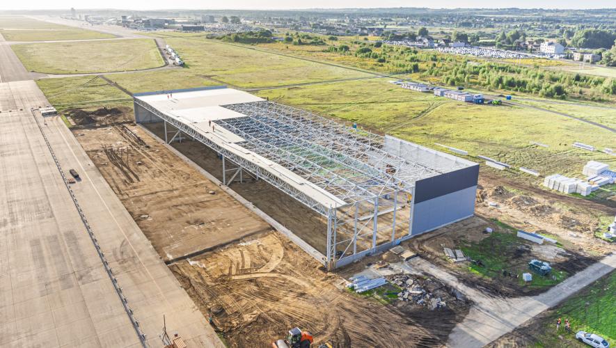 hangar complex under construction at Katowice Airport