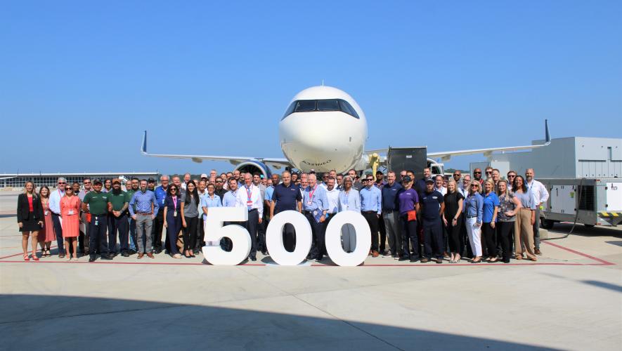 Airbus produces 500th airliner in Mobile, Alabama