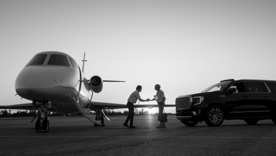 aircraft welcomed on ramp