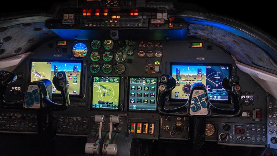 Butler National Garmin TXi flight deck upgrade for Learjet 35/36 business jet