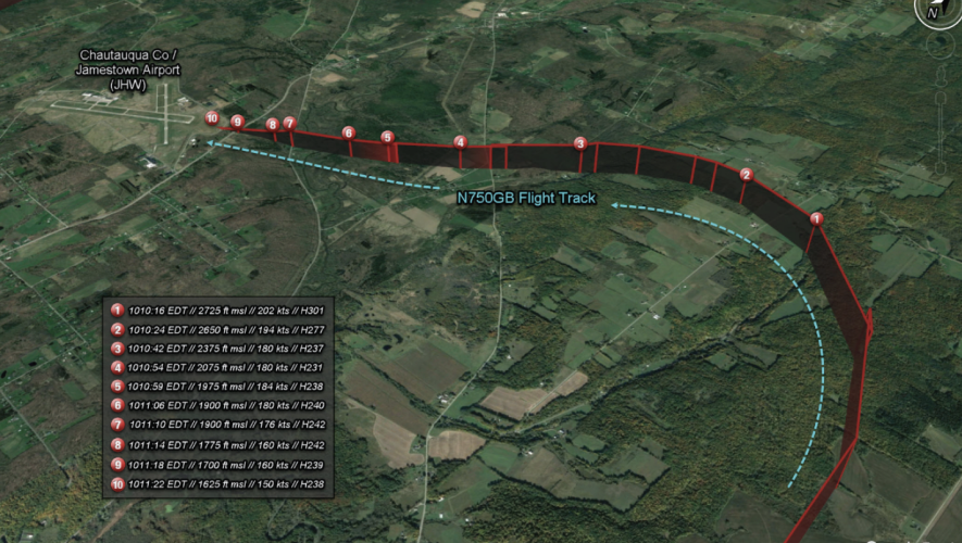 Cessna Citation X+ business jet crash in Jamestown, New York