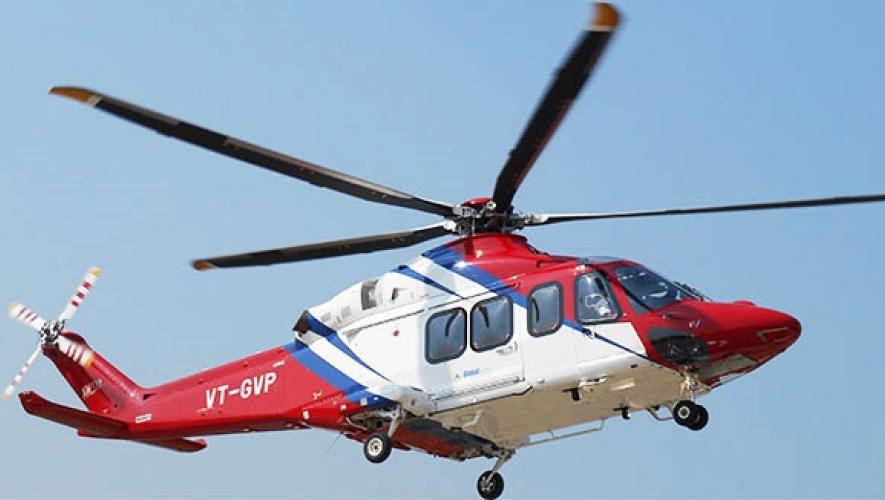 An AW139 helicopter operators by Global Vectra Helicorp Ltd 