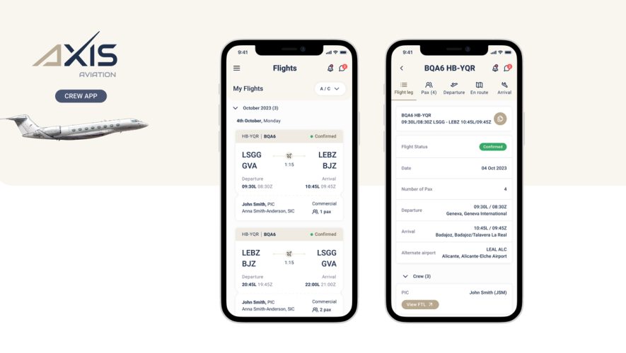 Axis Aviation Crew Axis app