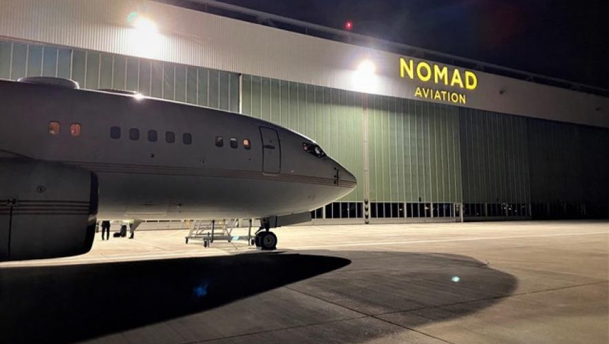 BBJ at Nomad Technics hangar (Photo: Nomad Technics)