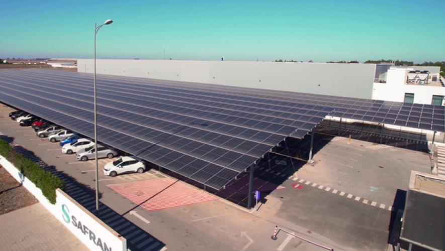 Solar array at Safran facility