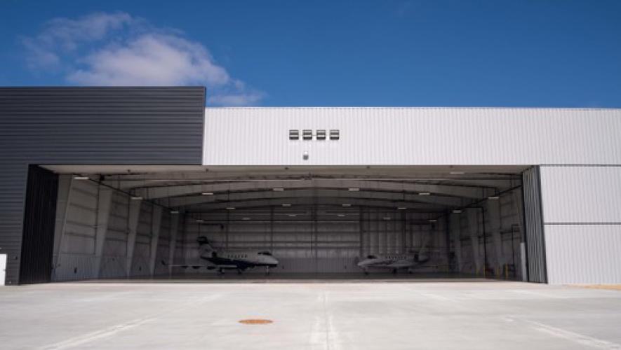 Jet Access's 22,500-sq-ft hangar at Indianapolis Regional Airport