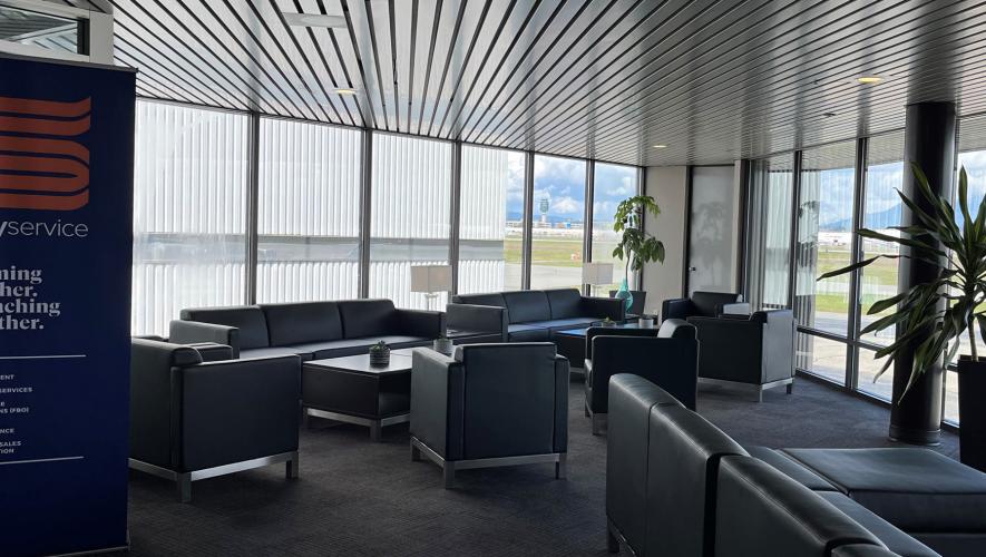 Passenger lounge in new Skyservice FBO at Vancouver International Airport