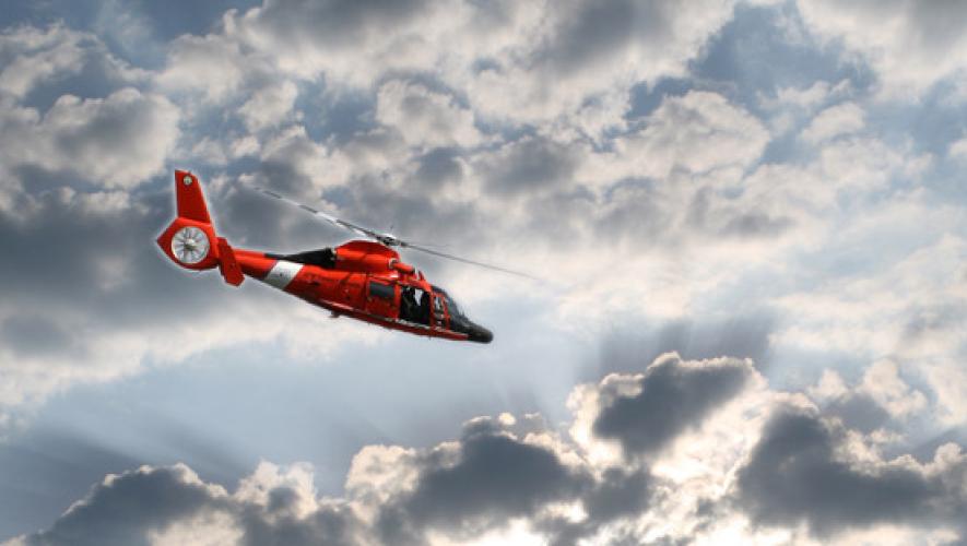 USCG Airbus MH-65 Dolphin multimission helicopter in flight