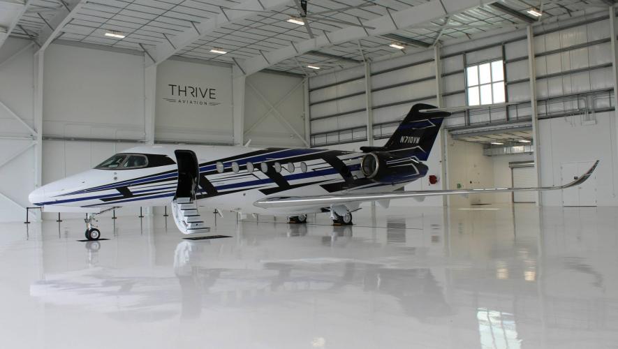 Thrive Aviation's newest Citation Longitude in hangar
