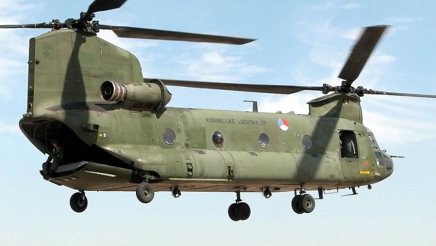 Netherlands CH-47D Chinook helicopter in flight