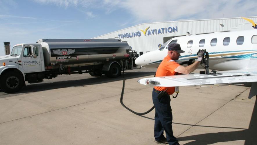Aircraft fueling at Yingling Aviation
