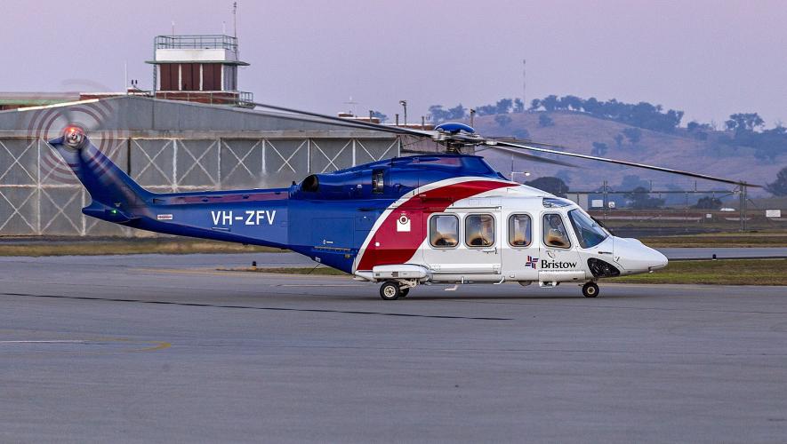 Bristow Helicopters Agusta AW139 taxiiing at Wagga Wagga Airport