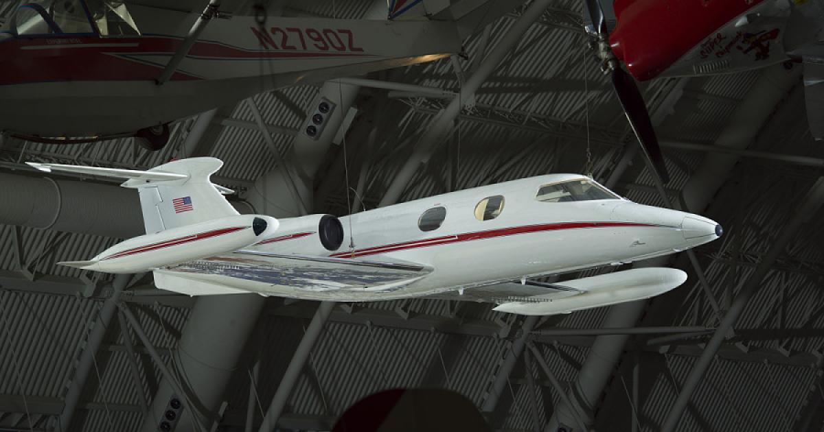 Lear Jet 23 hanging in the National Air and Space Museum