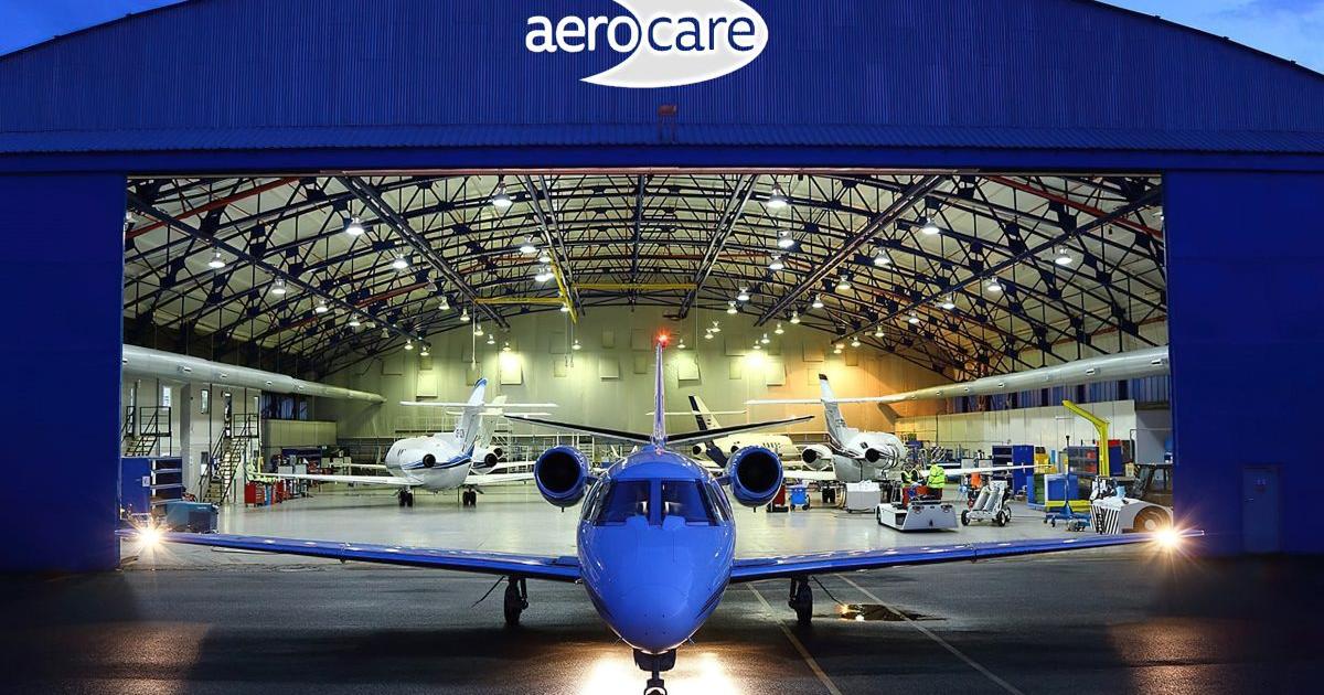 Aerocare's hangar in Bristol, UK