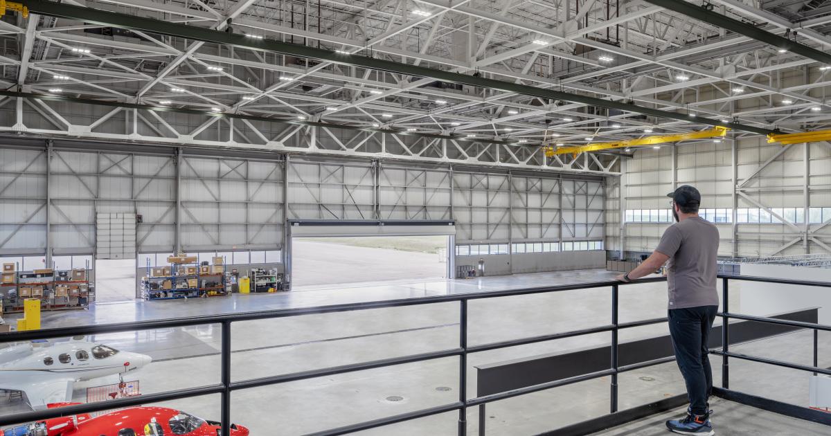 Cirrus innovation center hangar in Duluth, Minnesota