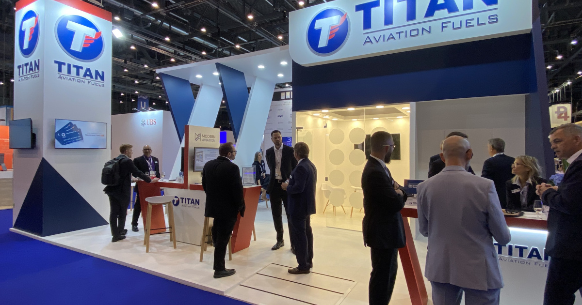 Titan Aviation Fuels Booth at EBACE