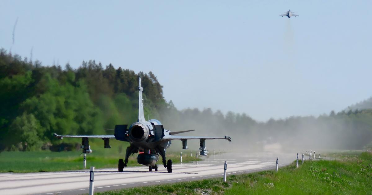 Swedish fighter jet