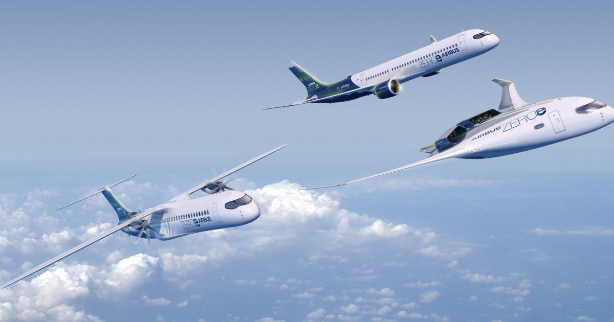 Airbus ZeroE aircraft concepts