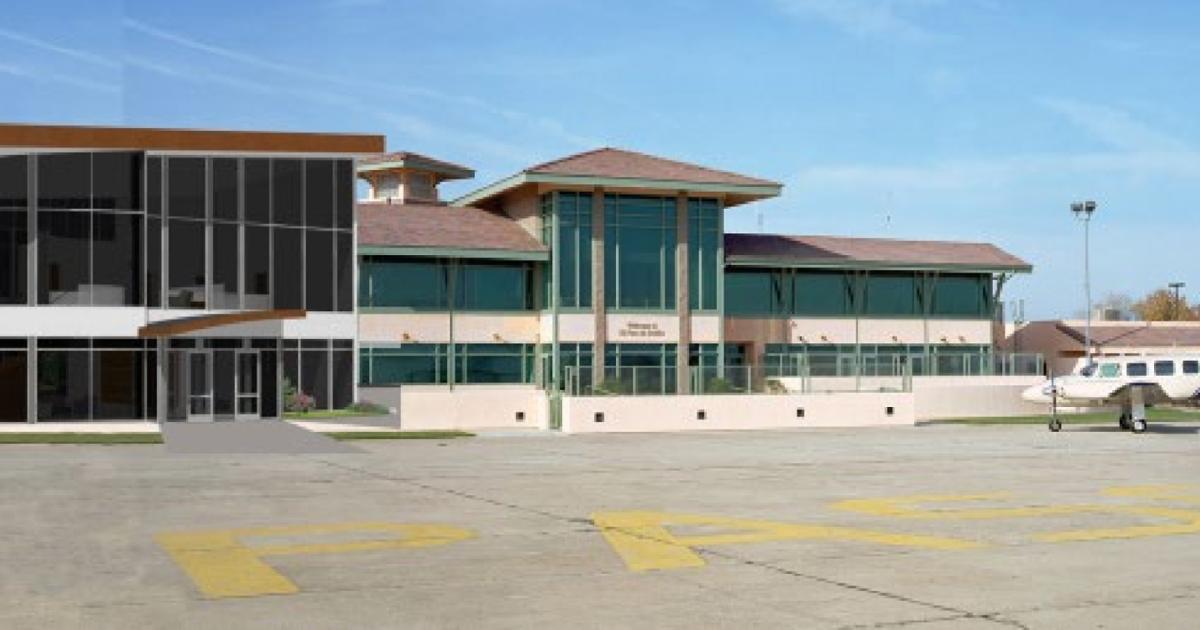 artist rendering of planned expansion of Paso Robles FBO terminal