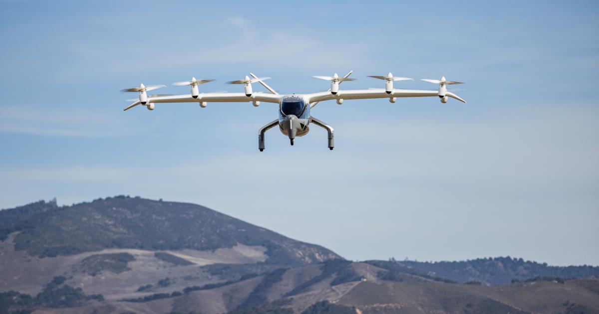 Archer's Midnight eVTOL aircraft is pictured during a flight test 