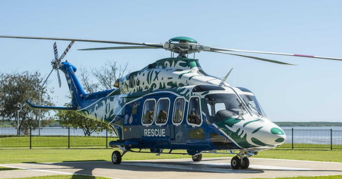 Babcock EMS Leonardo AW139 helicopter