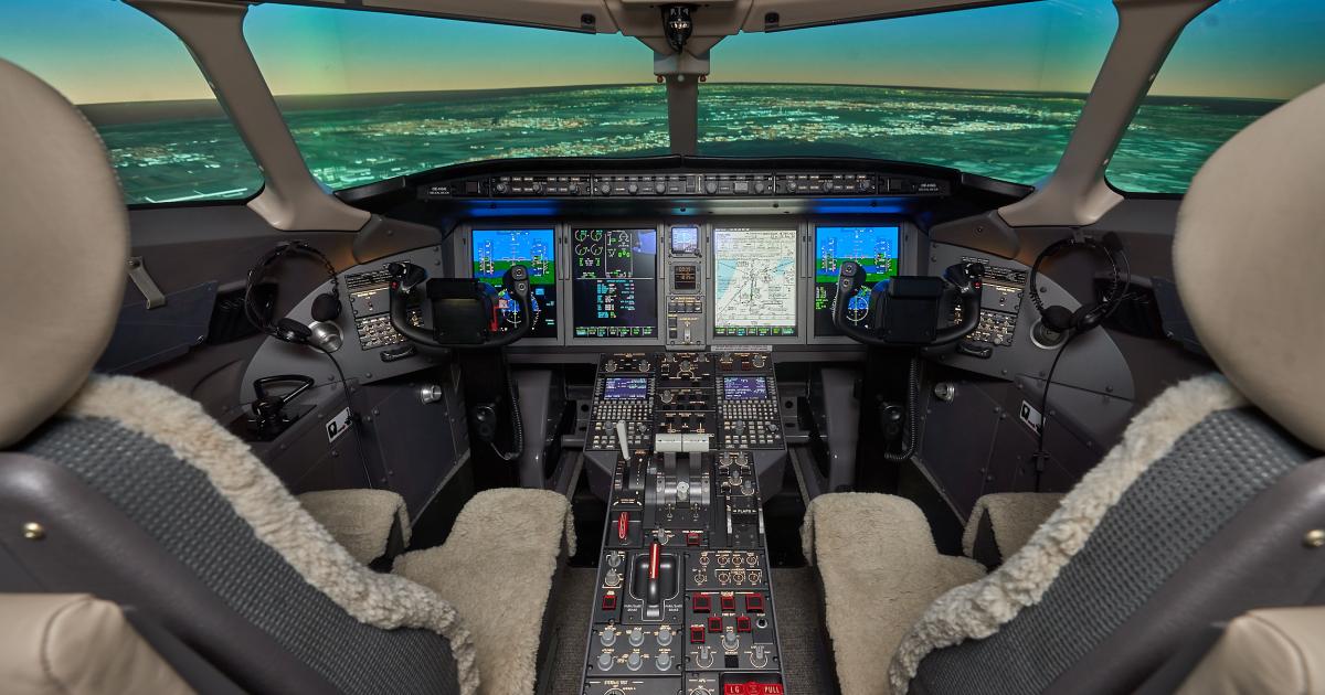 Bombardier Challenger 350 Level D full flight simulator