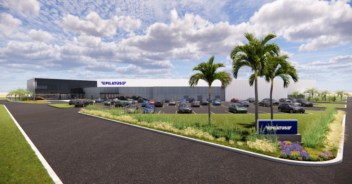 Future Pilatus sales and service center at Sarasota Bradenton International Airport (Photo: Pilatus Aircraft, Ltd.)