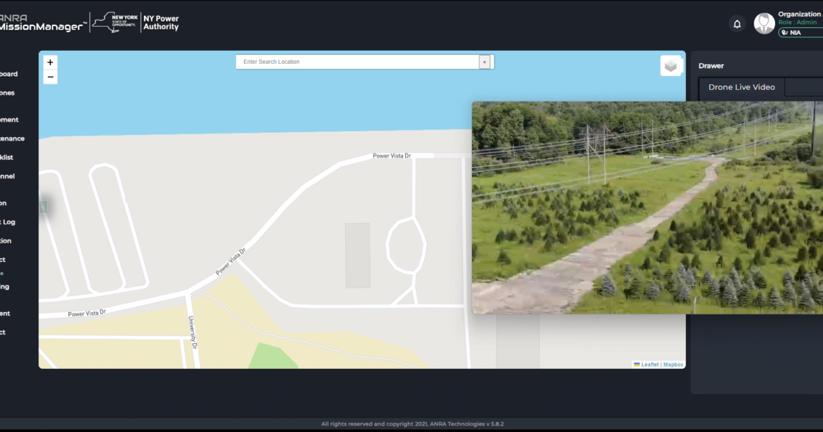 Anra Technologies' Mission Manager system for drone inspections of power lines