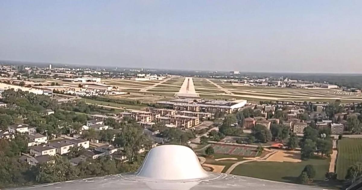 Final approach to Chicago Executive Airport's Runway 34