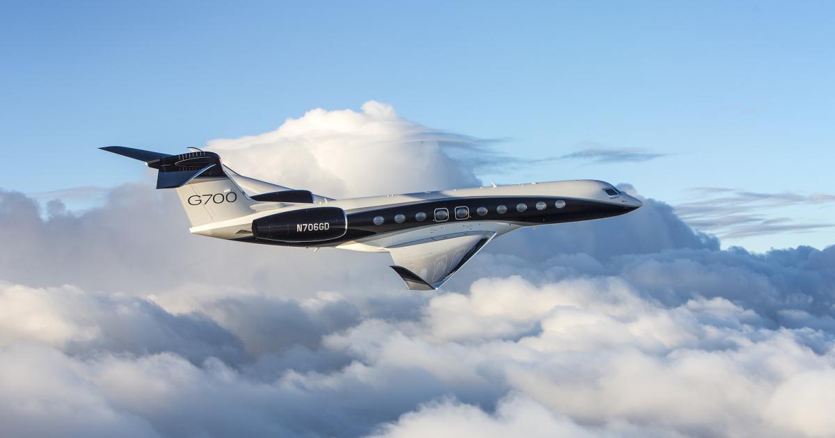 Gulfstream G700 in flight