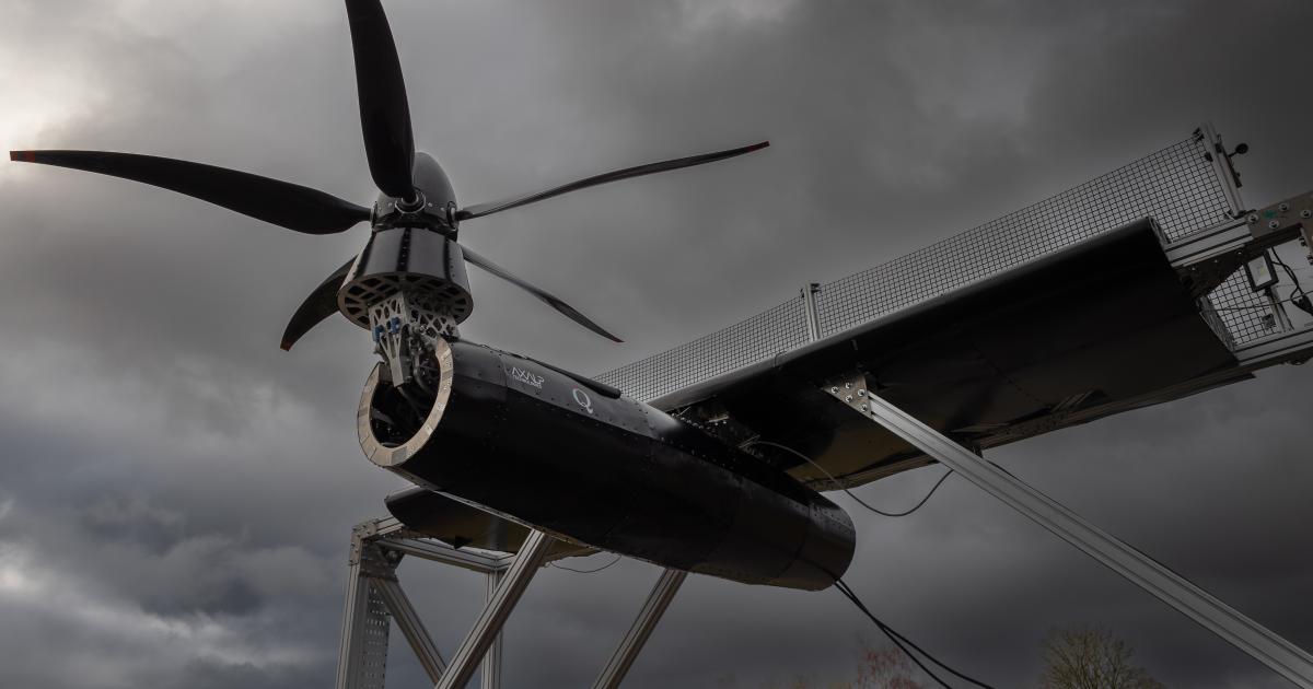 Qdot Technology test rig for hydrogen-electric propulsion system